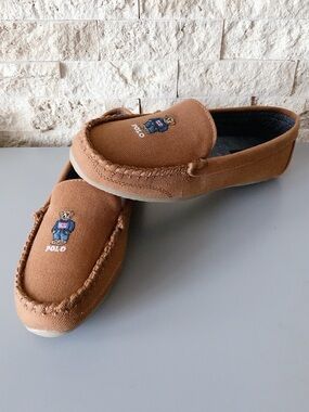 Ralph Lauren Teddy bear slippers size 10 women’s shoes